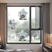 Load image into Gallery viewer, 2 PCS Christmas Snowman Special Shape Diamond Painting Sticker for Boy Girl Gift