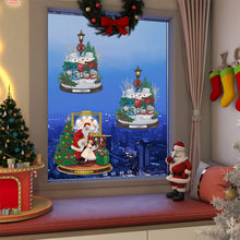 Load image into Gallery viewer, 2 PCS Santa Snowman Special Shape Diamond Painting Sticker for Boy Girl Gift