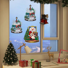 Load image into Gallery viewer, 2 PCS Santa Snowman Special Shape Diamond Painting Sticker for Boy Girl Gift