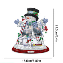 Load image into Gallery viewer, 2 PCS Christmas Snowman Special Shape Diamond Painting Sticker for Boy Girl Gift