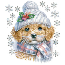 Load image into Gallery viewer, Diamond Painting - Partial Special Shaped - Christmas puppy (30*30CM)
