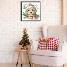 Load image into Gallery viewer, Diamond Painting - Partial Special Shaped - Christmas puppy (30*30CM)