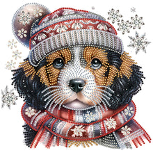 Load image into Gallery viewer, Diamond Painting - Partial Special Shaped - Christmas puppy (30*30CM)