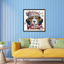Load image into Gallery viewer, Diamond Painting - Partial Special Shaped - Christmas puppy (30*30CM)