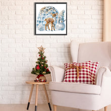 Load image into Gallery viewer, Diamond Painting - Partial Special Shaped - Christmas snowman (30*30CM)