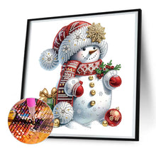 Load image into Gallery viewer, Diamond Painting - Partial Special Shaped - Christmas snowman (30*30CM)