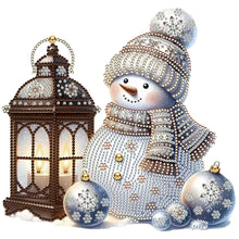 Load image into Gallery viewer, Diamond Painting - Partial Special Shaped - Christmas snowman (30*30CM)
