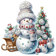 Load image into Gallery viewer, Diamond Painting - Partial Special Shaped - Christmas snowman (30*30CM)