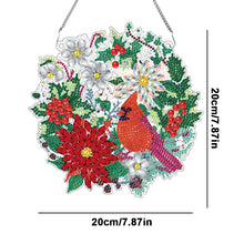 Load image into Gallery viewer, Christmas Special Shaped+Round Diamond Painting Art Wall Decor Wreath (Cardinal)