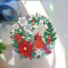 Load image into Gallery viewer, Christmas Special Shaped+Round Diamond Painting Art Wall Decor Wreath (Cardinal)