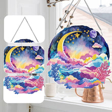 Load image into Gallery viewer, Acrylic Coloured Clouds Starry Sky Single-Sided Diamond Painting Hanging Pendant