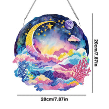 Load image into Gallery viewer, Acrylic Coloured Clouds Starry Sky Single-Sided Diamond Painting Hanging Pendant