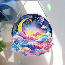 Load image into Gallery viewer, Acrylic Coloured Clouds Starry Sky Single-Sided Diamond Painting Hanging Pendant