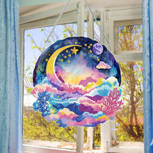 Load image into Gallery viewer, Acrylic Coloured Clouds Starry Sky Single-Sided Diamond Painting Hanging Pendant