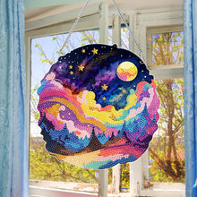 Load image into Gallery viewer, Acrylic Coloured Clouds Starry Sky Single-Sided Diamond Painting Hanging Pendant
