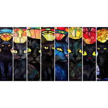 Load image into Gallery viewer, Diamond Painting - Full Round - black cat (80*40CM)