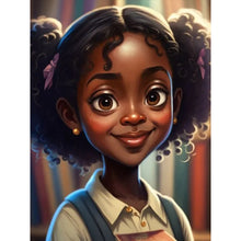 Load image into Gallery viewer, Diamond Painting - Full Round - black girl (30*40CM)