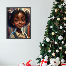 Load image into Gallery viewer, Diamond Painting - Full Round - black girl (30*40CM)