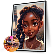 Load image into Gallery viewer, Diamond Painting - Full Round - black girl (30*40CM)