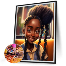 Load image into Gallery viewer, Diamond Painting - Full Round - black girl (30*40CM)
