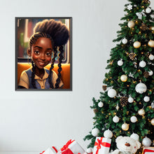 Load image into Gallery viewer, Diamond Painting - Full Round - black girl (30*40CM)