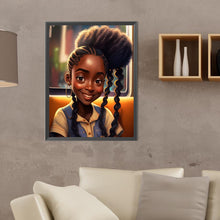 Load image into Gallery viewer, Diamond Painting - Full Round - black girl (30*40CM)