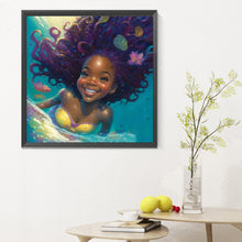 Load image into Gallery viewer, Diamond Painting - Full Round - black girl (30*30CM)