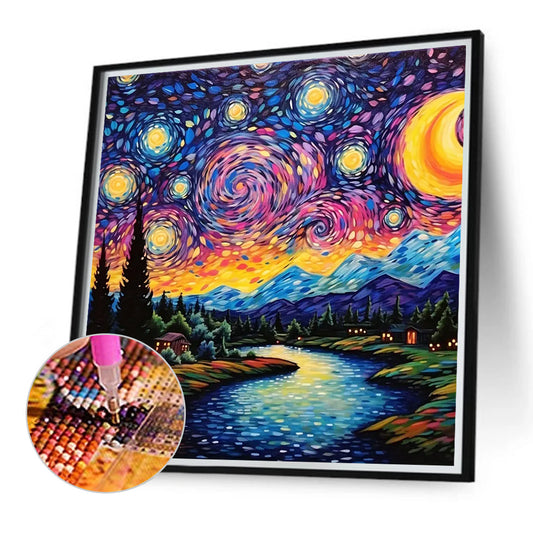 Diamond Painting - Full Round - starry night (40*40CM)