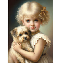 Load image into Gallery viewer, Diamond Painting - Full Square - Cute pet and little girl (30*40CM)