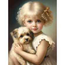 Load image into Gallery viewer, Diamond Painting - Full Square - Cute pet and little girl (30*40CM)