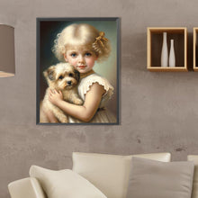 Load image into Gallery viewer, Diamond Painting - Full Square - Cute pet and little girl (30*40CM)