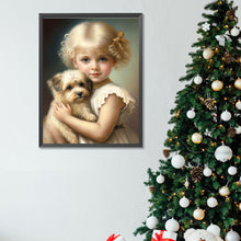 Load image into Gallery viewer, Diamond Painting - Full Square - Cute pet and little girl (30*40CM)