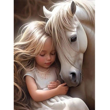 Load image into Gallery viewer, Diamond Painting - Full Square - Cute pet and little girl (30*40CM)