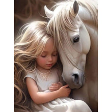 Load image into Gallery viewer, Diamond Painting - Full Square - Cute pet and little girl (30*40CM)