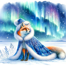Load image into Gallery viewer, Diamond Painting - Full Round - aurora fox (30*30CM)