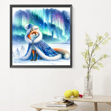 Load image into Gallery viewer, Diamond Painting - Full Round - aurora fox (30*30CM)