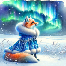 Load image into Gallery viewer, Diamond Painting - Full Round - aurora fox (30*30CM)
