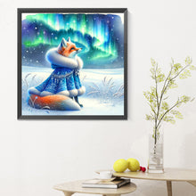 Load image into Gallery viewer, Diamond Painting - Full Round - aurora fox (30*30CM)