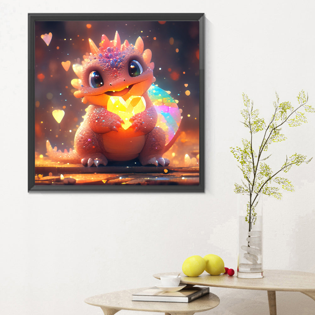 Diamond Painting - Full Round - Love colorful dragon (30*30CM)