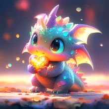 Load image into Gallery viewer, Diamond Painting - Full Round - Love blue dragon (30*30CM)