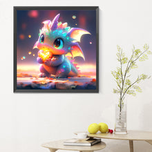 Load image into Gallery viewer, Diamond Painting - Full Round - Love blue dragon (30*30CM)