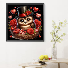 Load image into Gallery viewer, Diamond Painting - Full Round - Valentine love owl (30*30CM)
