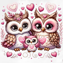 Load image into Gallery viewer, Diamond Painting - Full Round - Valentine love owl (30*30CM)