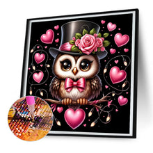 Load image into Gallery viewer, Diamond Painting - Full Round - Valentine love owl (30*30CM)