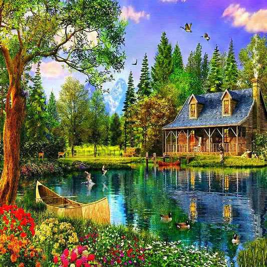Rural 30*30CM(Canvas) Square Drill Diamond Painting