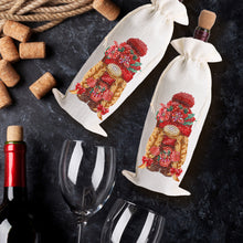 Load image into Gallery viewer, Bird Diamond Painting Burlap Wine Gift Bags for Christmas Wedding Birthday Party