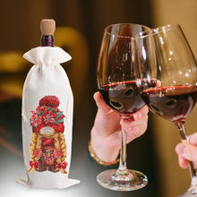Load image into Gallery viewer, Bird Diamond Painting Burlap Wine Gift Bags for Christmas Wedding Birthday Party
