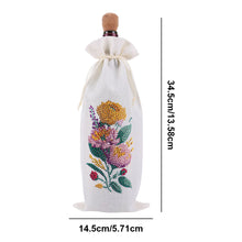 Load image into Gallery viewer, Bird Diamond Painting Burlap Wine Gift Bags for Christmas Wedding Birthday Party