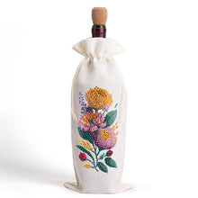 Load image into Gallery viewer, Bird Diamond Painting Burlap Wine Gift Bags for Christmas Wedding Birthday Party