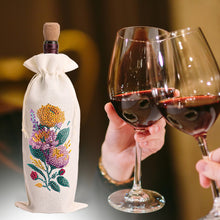 Load image into Gallery viewer, Bird Diamond Painting Burlap Wine Gift Bags for Christmas Wedding Birthday Party